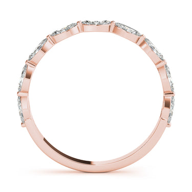 Shared Prong Marquise Wedding Band – Marquise Lab Diamond Wedding Band in 18K Gold | Just Brilliant – view 10