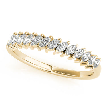 Marquise Stackable Fashion Band – Marquise Lab Diamond Band in 18K Gold | Just Brilliant – side view