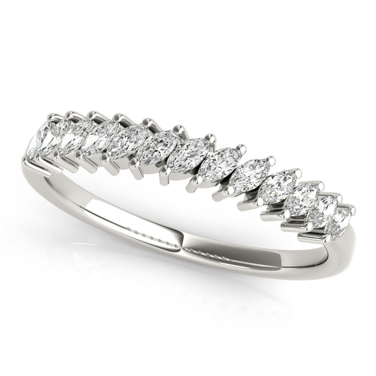 Marquise Stackable Fashion Band – Marquise Lab Diamond Band in 18K Gold | Just Brilliant