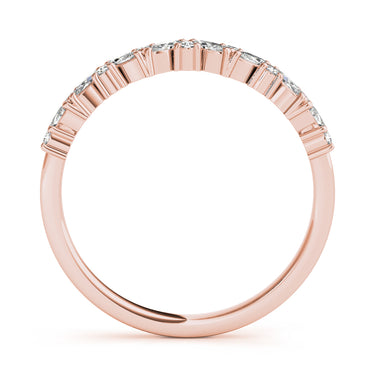 Alternating Round & Marquise Diamond Band – Marquise Lab Diamond Band in 18K Gold | Just Brilliant – view 10