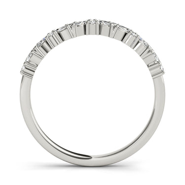 Alternating Round & Marquise Diamond Band – Marquise Lab Diamond Band in 18K Gold | Just Brilliant – detail view