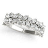 Alternating Marquise & Round 2-Row Band – Marquise Lab Diamond Band in 18K Gold | Just Brilliant