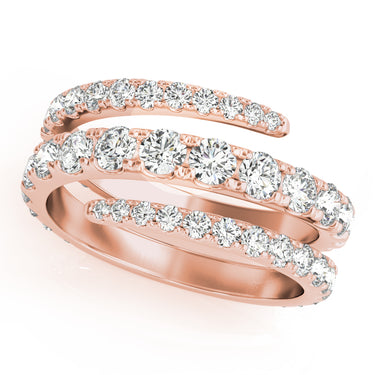 Multirow Split Shank Swirl Fashion Rings – Lab Diamond Ring in 18K Gold | Just Brilliant – view 9