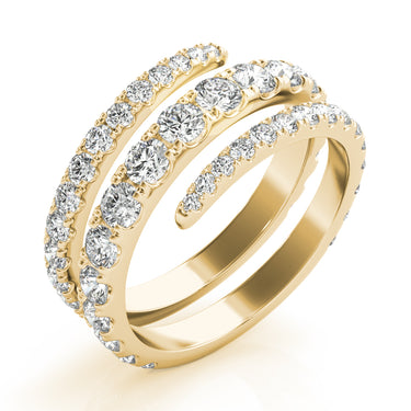 Multirow Split Shank Swirl Fashion Rings – Lab Diamond Ring in 18K Gold | Just Brilliant – view 8