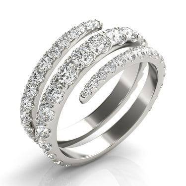 Multirow Split Shank Swirl Fashion Rings – Lab Diamond Ring in 18K Gold | Just Brilliant – lifestyle view