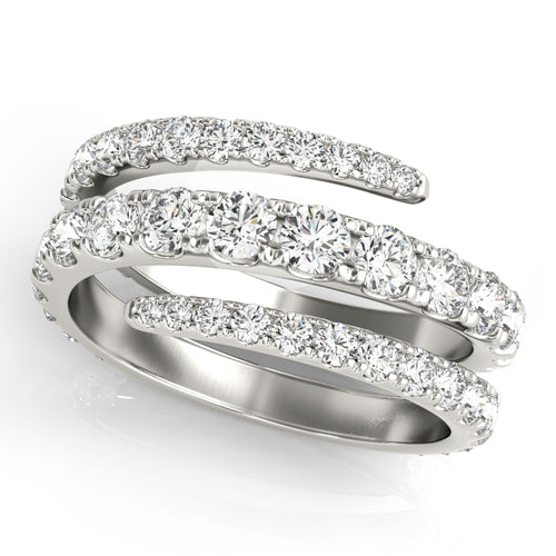 Multirow Split Shank Swirl Fashion Rings