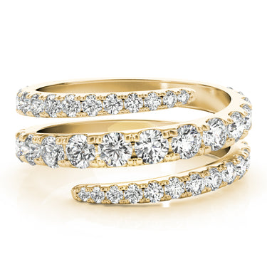 Multirow Split Shank Swirl Fashion Rings – Lab Diamond Ring in 18K Gold | Just Brilliant – view 7