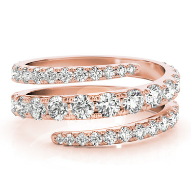 Multirow Split Shank Swirl Fashion Rings – Lab Diamond Ring in 18K Gold | Just Brilliant – view 11