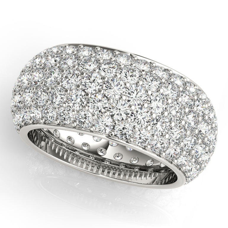 5 Row Eternity Band – Radiant Lab Diamond Eternity Band in 18K Gold | Just Brilliant