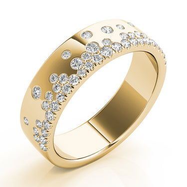 5.5mm Scattered Wedding Band – Lab Diamond Wedding Band in 18K Gold | Just Brilliant – view 8