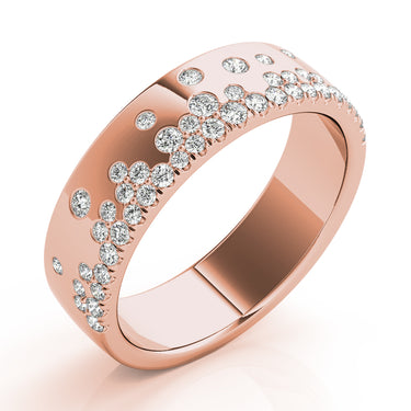 5.5mm Scattered Wedding Band – Lab Diamond Wedding Band in 18K Gold | Just Brilliant – view 12