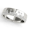 5.5mm Scattered Wedding Band – Radiant Lab Diamond Wedding Band in 18K Gold | Just Brilliant