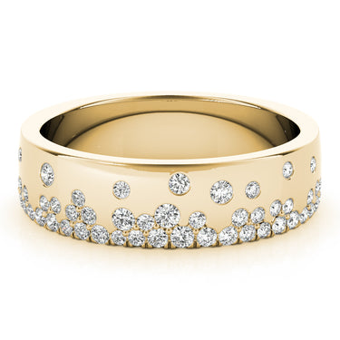 5.5mm Scattered Wedding Band – Lab Diamond Wedding Band in 18K Gold | Just Brilliant – view 7