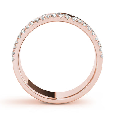 5.5mm Scattered Wedding Band – Lab Diamond Wedding Band in 18K Gold | Just Brilliant – view 10