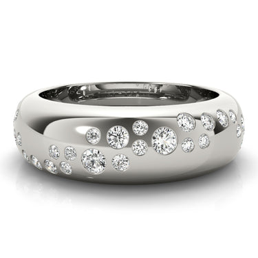 Diamond Band – Lab Diamond Band in 18K Gold | Just Brilliant – close-up view