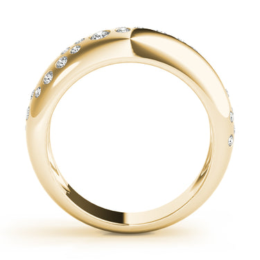 Diamond Band – Lab Diamond Band in 18K Gold | Just Brilliant – angle view