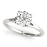Solitaire Design Engagement Ring - 14K White Gold, Size 7.0 (Setting Only)