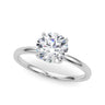 4 Prong Solitaire Design Engagement Ring - 18K White Gold, Size 7.0 (Setting Only)