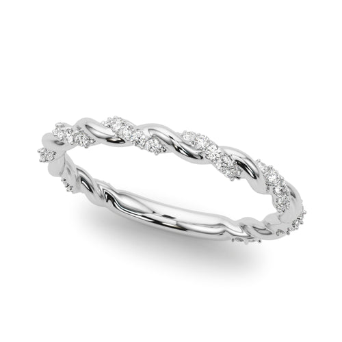 Twisting Alternating Wedding Band