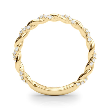Twisting Alternating Wedding Band – Lab Diamond Wedding Band in 18K Gold | Just Brilliant – view 7