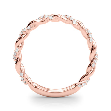 Twisting Alternating Wedding Band – Lab Diamond Wedding Band in 18K Gold | Just Brilliant – view 12
