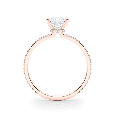 Hidden Halo Princess Cut Center Single Row – Lab Diamond Jewelry in 18K Gold | Just Brilliant – view 10