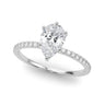 Hidden Halo Pear Shape Engagement Rings – Pear-Shaped Lab Diamond Engagement Ring in 18K Gold | Just Brilliant