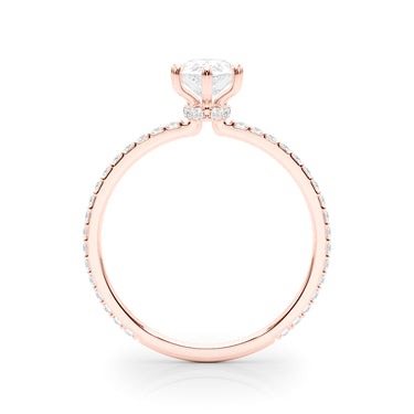 Hidden Halo Pear Shape Engagement Rings – Pear-Shaped Lab Diamond Engagement Ring in 18K Gold | Just Brilliant – view 10