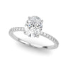 Oval Hidden Halo Engagement Ring – Oval Lab Diamond Engagement Ring in 18K Gold | Just Brilliant