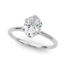Oval Tulip Solitaire Engagement Ring – Oval Lab Diamond Engagement Ring in 18K Gold | Just Brilliant