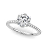 6-Prong Single Row Round Engagement Ring – Radiant Lab Diamond Engagement Ring in 18K Gold | Just Brilliant