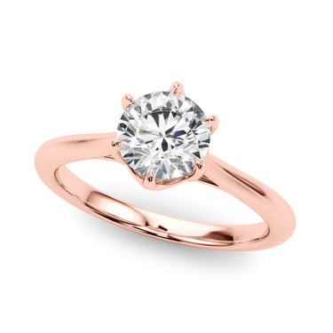 Round Solitaire Engagement Ring – Round Lab Diamond Engagement Ring in 18K Gold | Just Brilliant – view 9