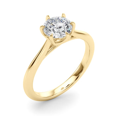 Round Solitaire Engagement Ring – Round Lab Diamond Engagement Ring in 18K Gold | Just Brilliant – view 8