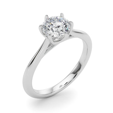 Round Solitaire Engagement Ring – Round Lab Diamond Engagement Ring in 18K Gold | Just Brilliant – lifestyle view
