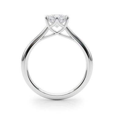 Round Solitaire Engagement Ring – Round Lab Diamond Engagement Ring in 18K Gold | Just Brilliant – detail view