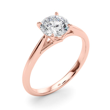 Solitaire Round Engagement Ring – Round Lab Diamond Engagement Ring in 18K Gold | Just Brilliant – view 12
