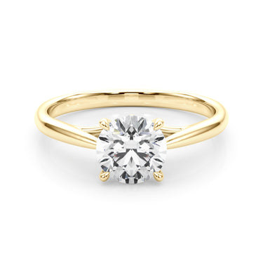 Solitaire Round Engagement Ring – Round Lab Diamond Engagement Ring in 18K Gold | Just Brilliant – view 7