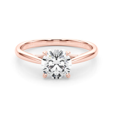 Solitaire Round Engagement Ring – Round Lab Diamond Engagement Ring in 18K Gold | Just Brilliant – view 11