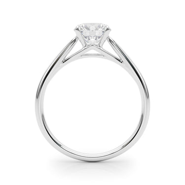 Solitaire Round Engagement Ring – Round Lab Diamond Engagement Ring in 18K Gold | Just Brilliant – detail view