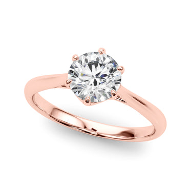 Solitaire Round Engagement Rings – Round Lab Diamond Engagement Ring in 18K Gold | Just Brilliant – view 9