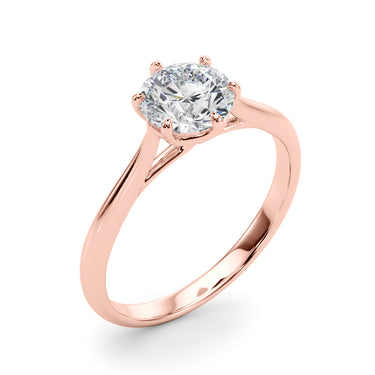 Solitaire Round Engagement Rings – Round Lab Diamond Engagement Ring in 18K Gold | Just Brilliant – view 12
