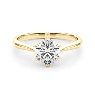 Solitaire Round Engagement Rings – Round Lab Diamond Engagement Ring in 18K Gold | Just Brilliant – view 7