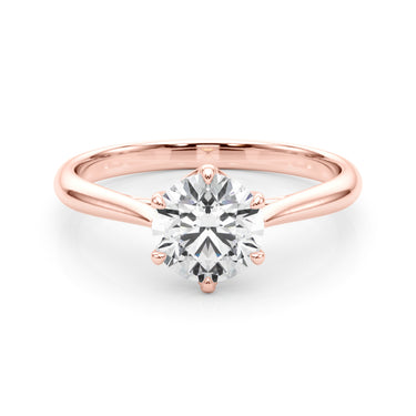Solitaire Round Engagement Rings – Round Lab Diamond Engagement Ring in 18K Gold | Just Brilliant – view 11
