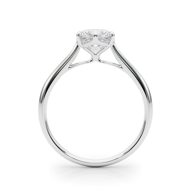 Solitaire Round Engagement Rings – Round Lab Diamond Engagement Ring in 18K Gold | Just Brilliant – detail view