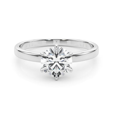 Solitaire Engagement Ring – Lab Diamond Engagement Ring in 18K Gold | Just Brilliant – close-up view