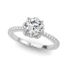 Prong Set Halo Engagement Ring – Radiant Lab Diamond Engagement Ring in 18K Gold | Just Brilliant
