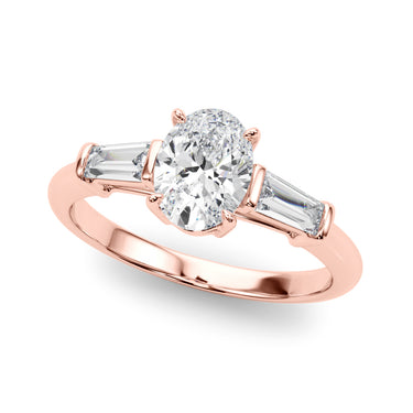 3 Stone Oval Center Tb Sides – Lab Diamond Jewelry in 18K Gold | Just Brilliant – view 9
