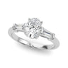 3 Stone Oval Center Tb Sides – Baguette Lab Diamond Jewelry in 18K Gold | Just Brilliant