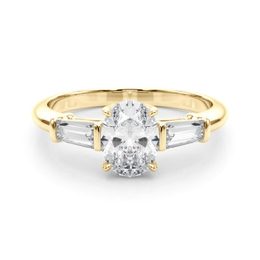 3 Stone Oval Center Tb Sides – Lab Diamond Jewelry in 18K Gold | Just Brilliant – view 7
