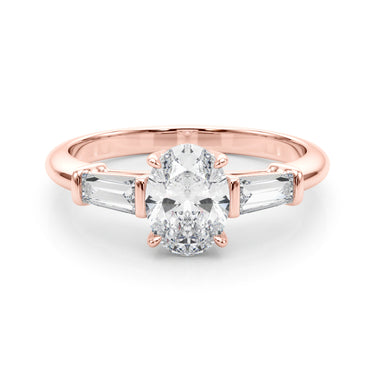 3 Stone Oval Center Tb Sides – Lab Diamond Jewelry in 18K Gold | Just Brilliant – view 11